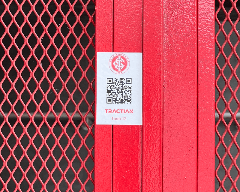 a Tractian QR code on Inter's 12th Tower