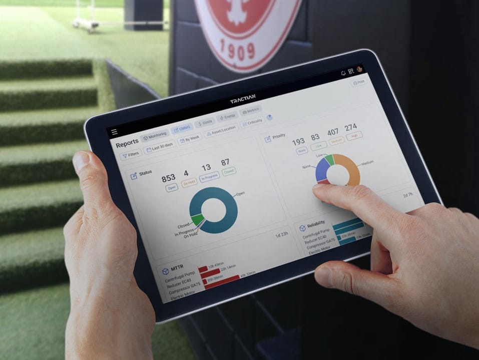 TracOS™ shown on an iPad