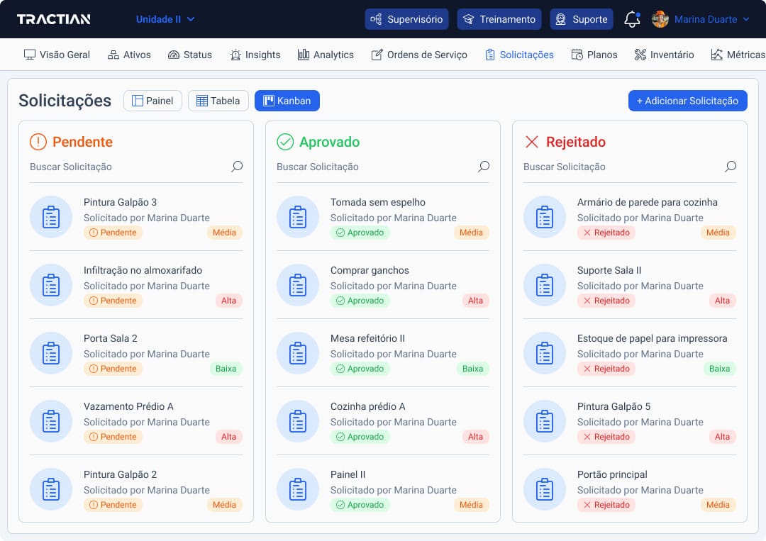 kanban na manutenção
