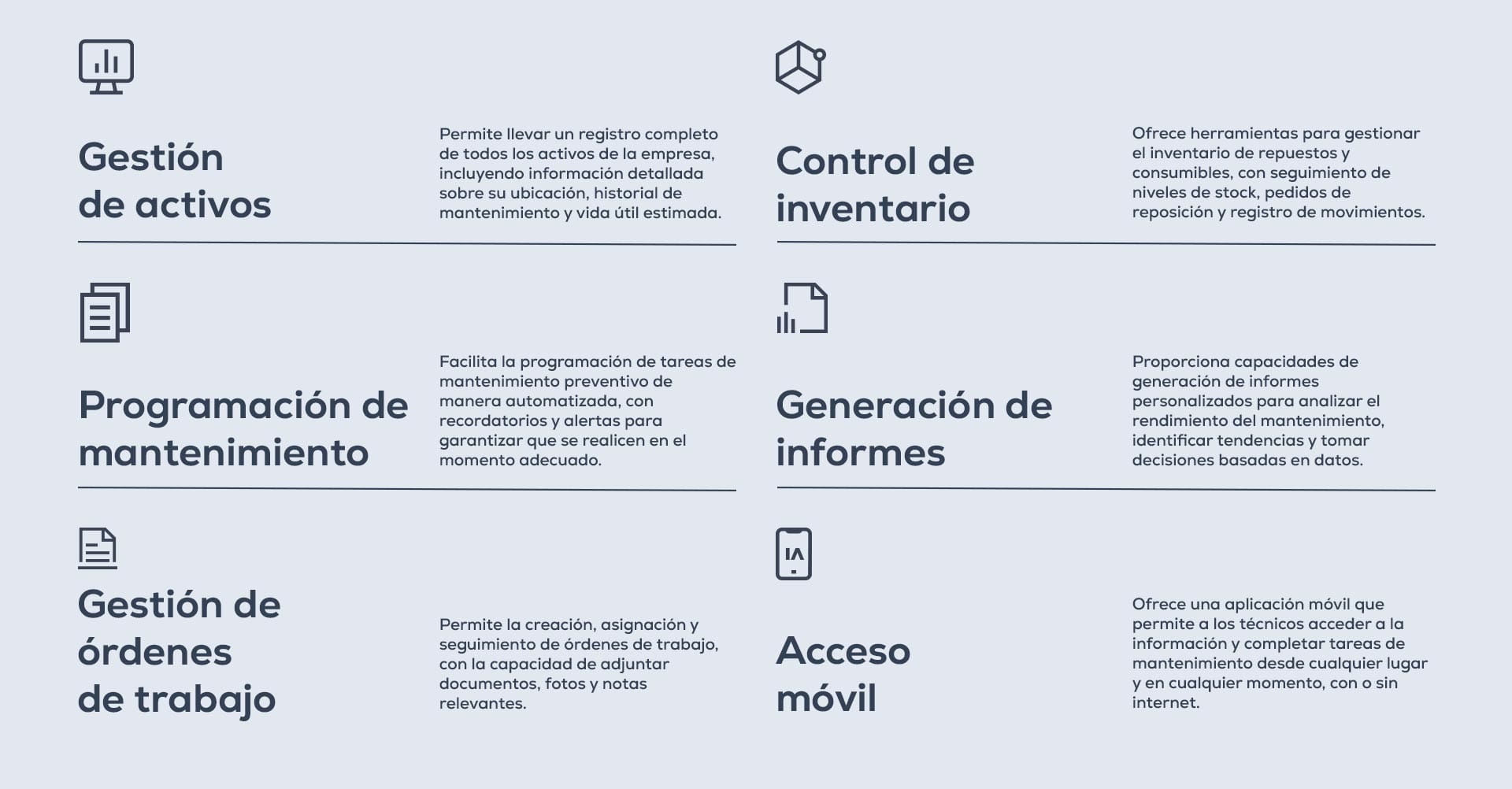 TracOS software de gestión de mantenimiento