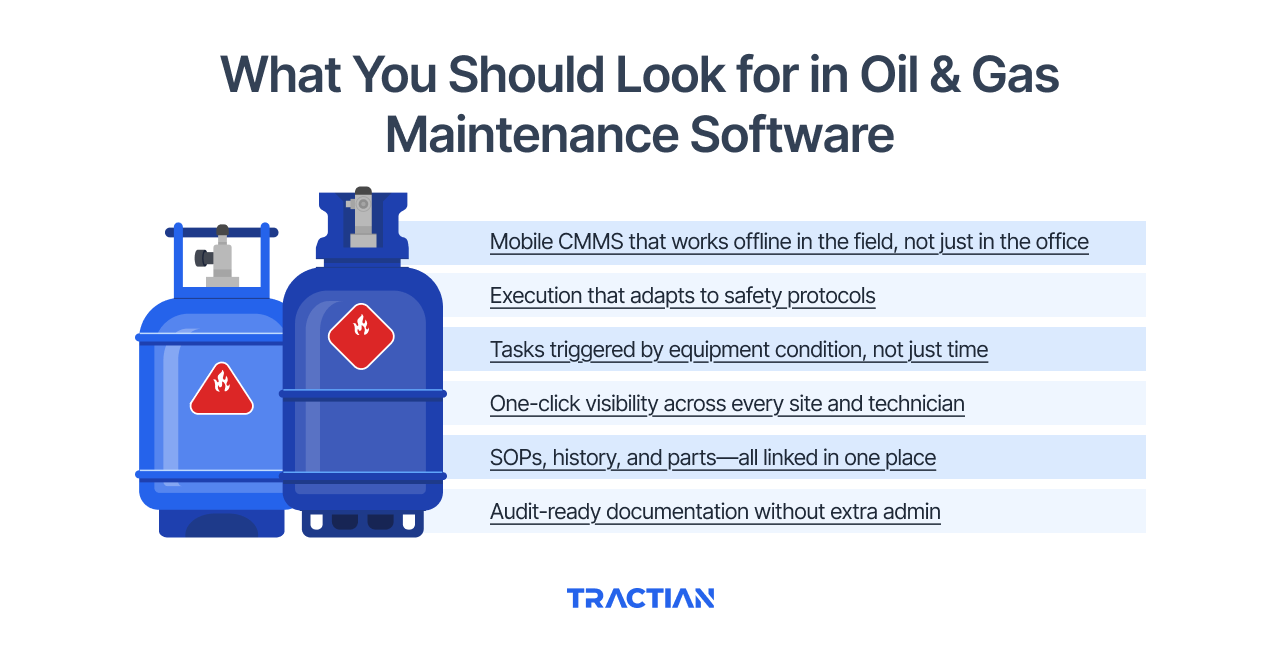 What You Should Look for in Oil & Gas Maintenance Software