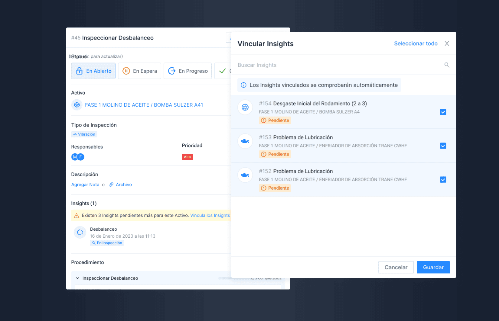 Análisis de múltiples insights en una sola inspección