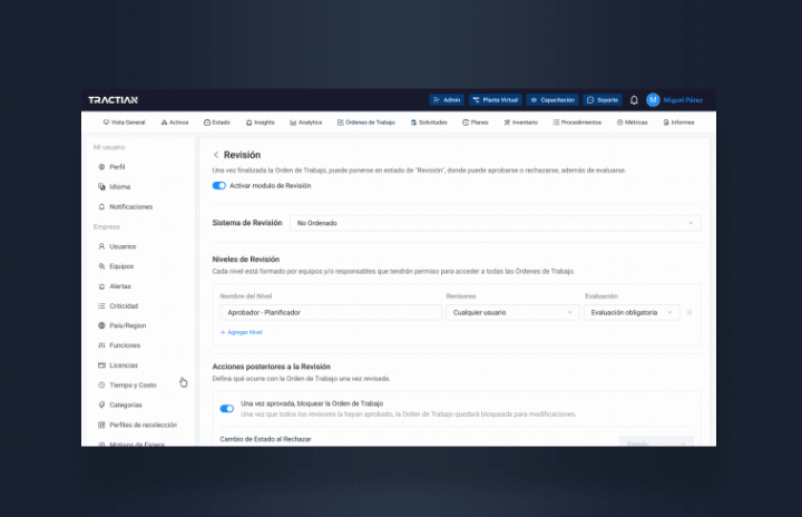 Revisiones de Órdenes de Trabajo Personalizadas para sus Operaciones