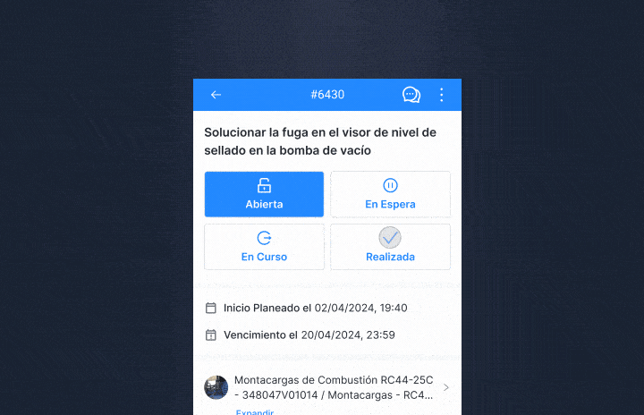 Flujos de Trabajo de Mantenimiento Más Eficientes en la App