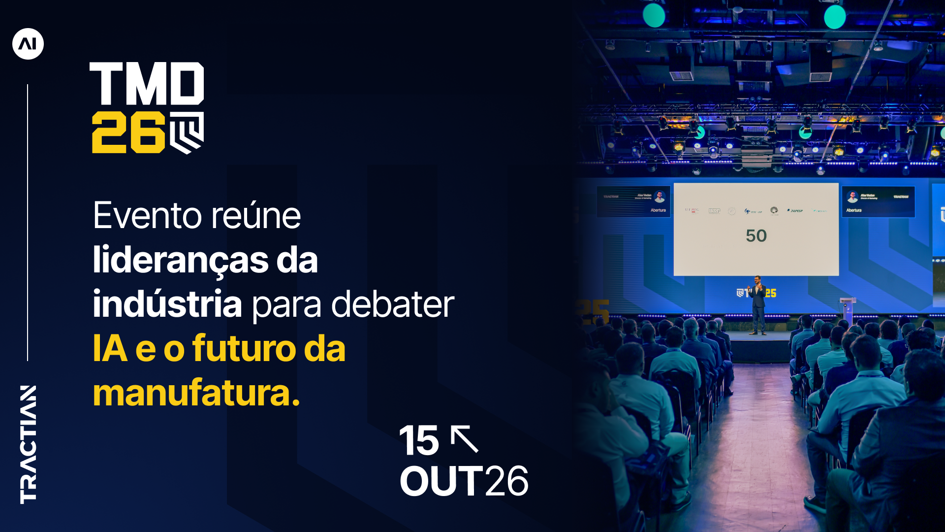 TMD26: Encontro gratuito de líderes e executivos da indústria acontece no dia 15/10, com inscrições abertas
