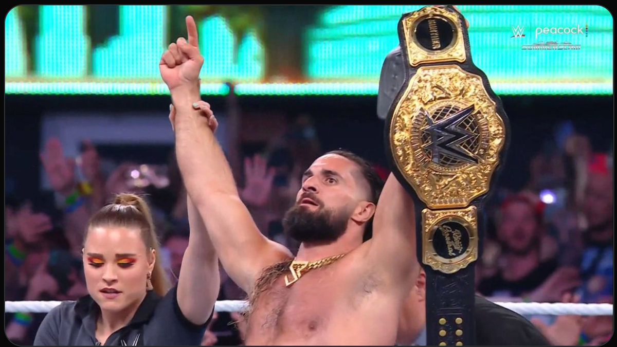 Seth Rollins Cashes in Money in The Bank at SummerSlam!