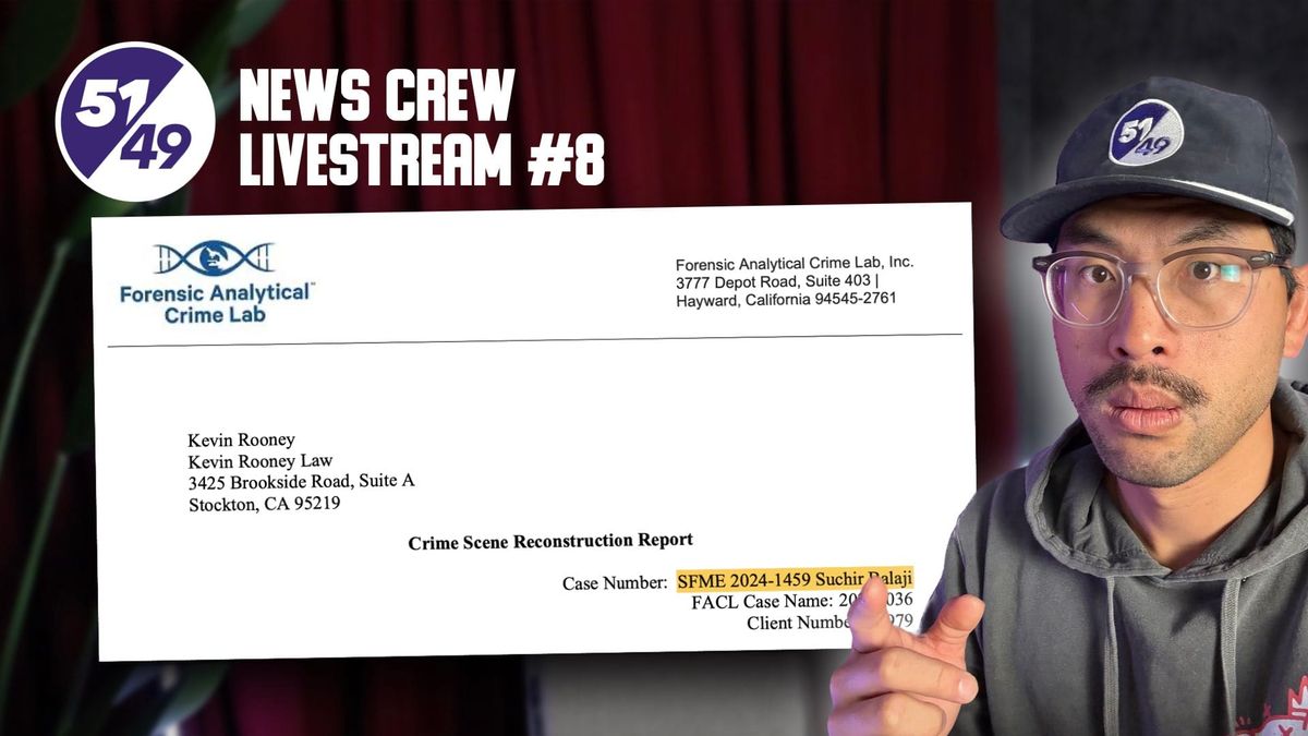 News Crew Livestream #8: SCOOP: New Forensic Evidence in OpenAI Whistleblower Death! Today at 10am Pacific