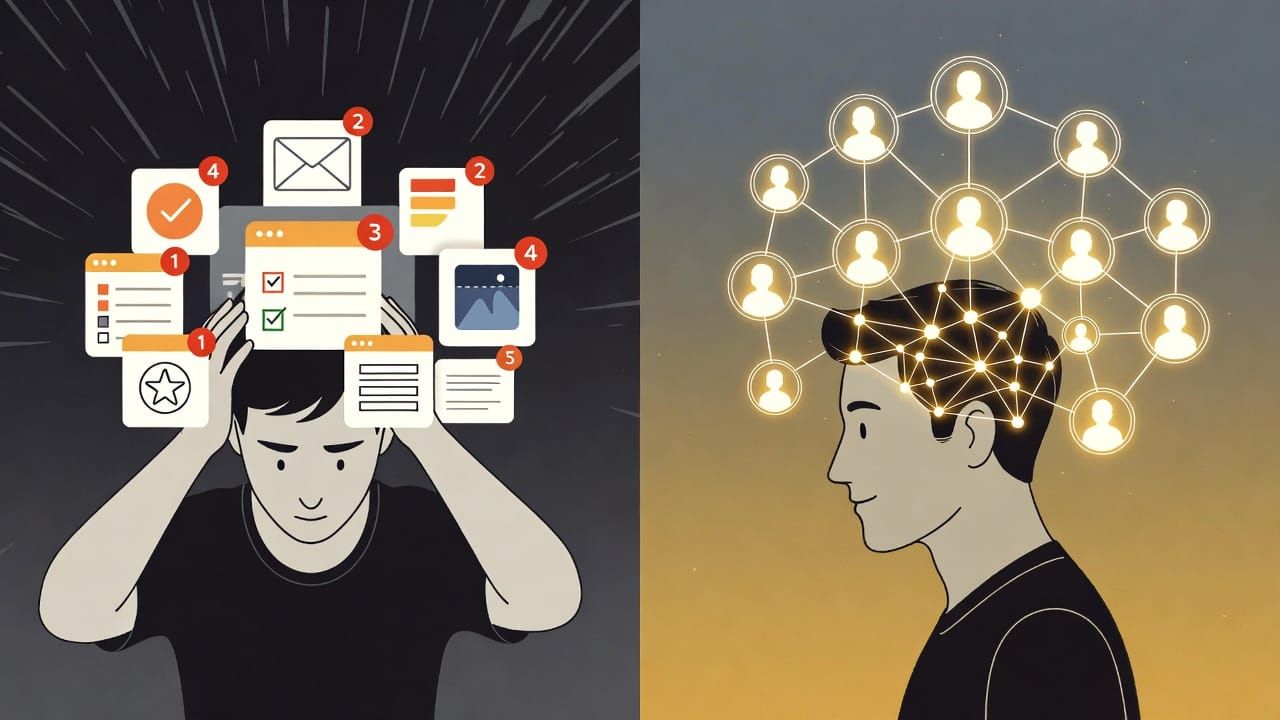 메모 앱을 바꿔도 무너지는 이유: 연결형 사고의 힘