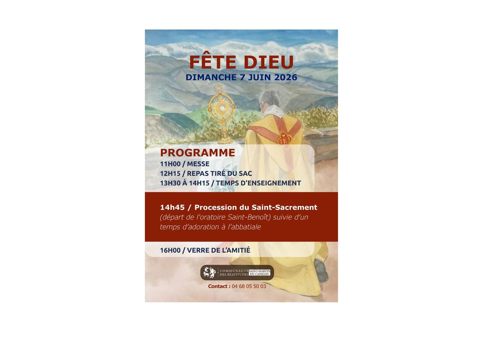 La Fête Dieu à l’abbaye Saint Martin du Canigou - 7 juin 2026
