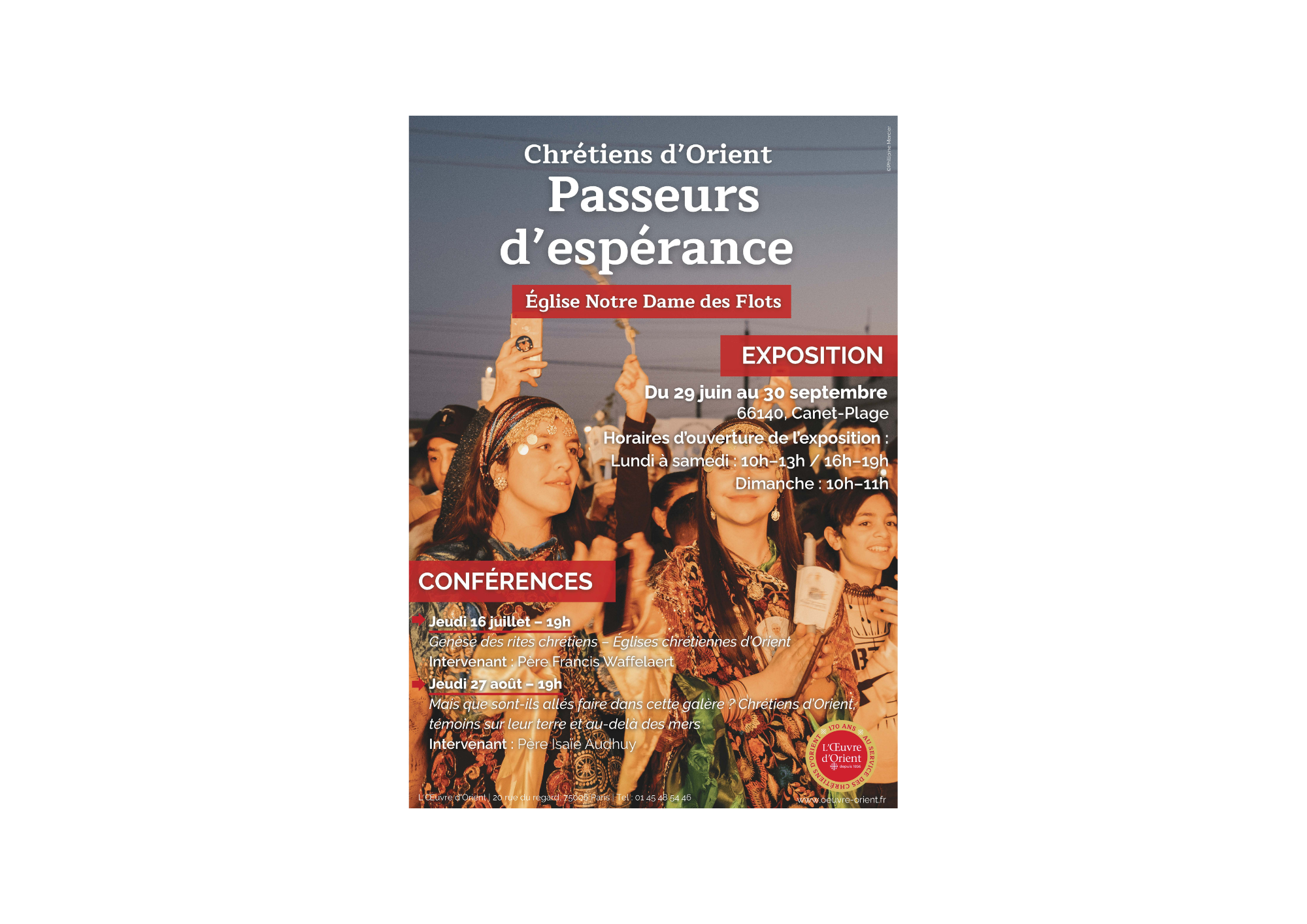 Chrétiens d’Orient, passeurs d’espérance : une exposition et deux conférences à Eglise Notre-Dame des Flots