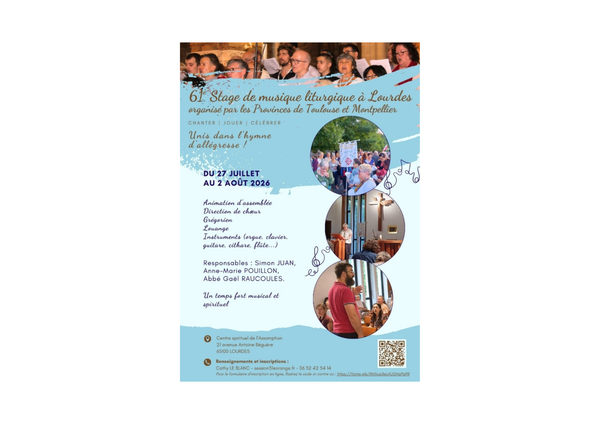 61e stage de musique liturgique à Lourdes
