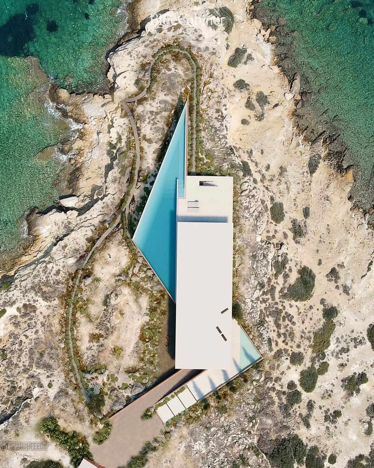 〈Ovidium House〉, 그리스 아르고사로니코스 반도의 기하학적 주거 Post feature image