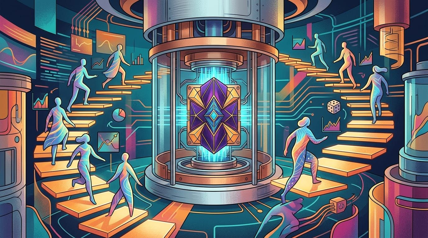QANTIS quantum belief updates hold to 32 steps on IBM Heron