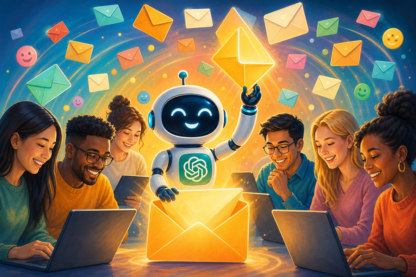 Playful AI email tone lifts positivity in 16,880-email field study