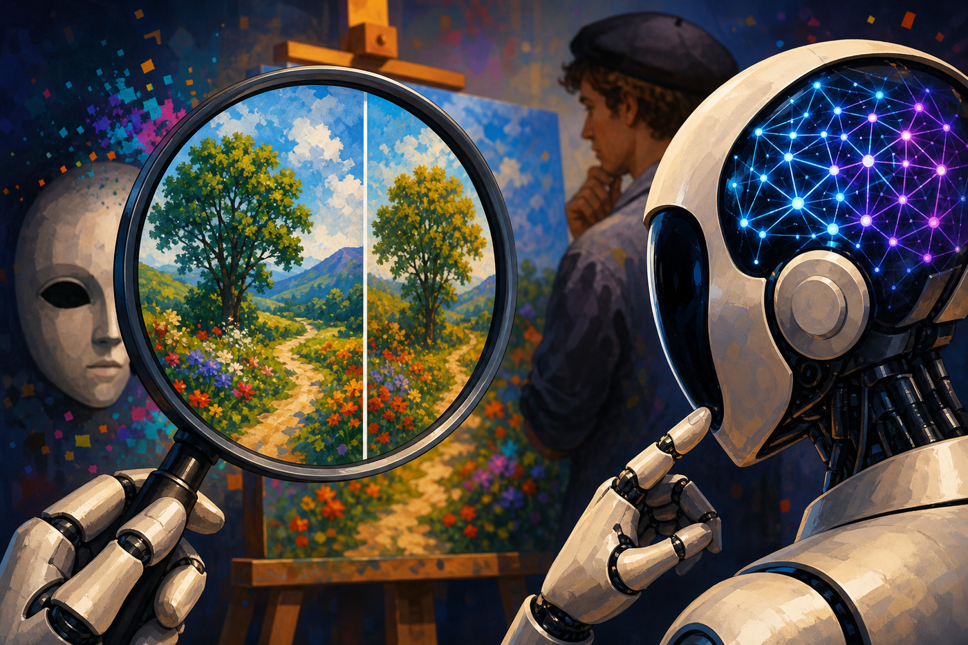 Text-prompted visual similarity metric exposes AI blind spot