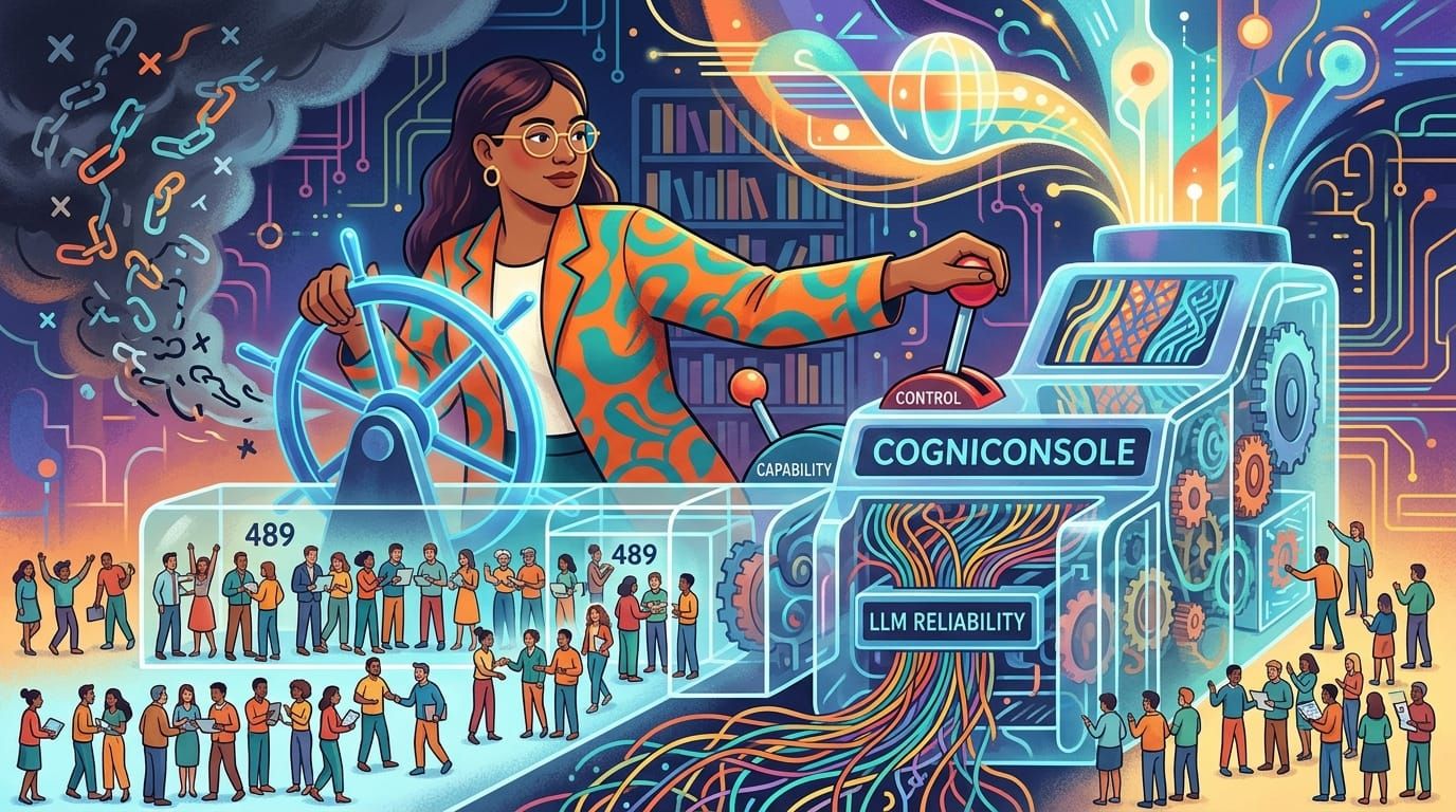 CogniConsole: LLM reliability tied to control, not capability