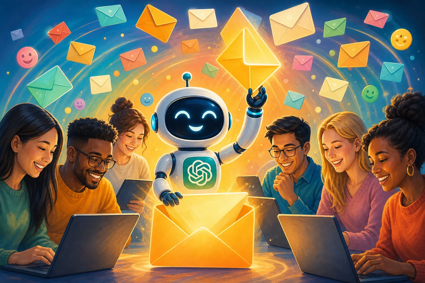 Playful AI email tone lifts positivity in 16,880-email field study