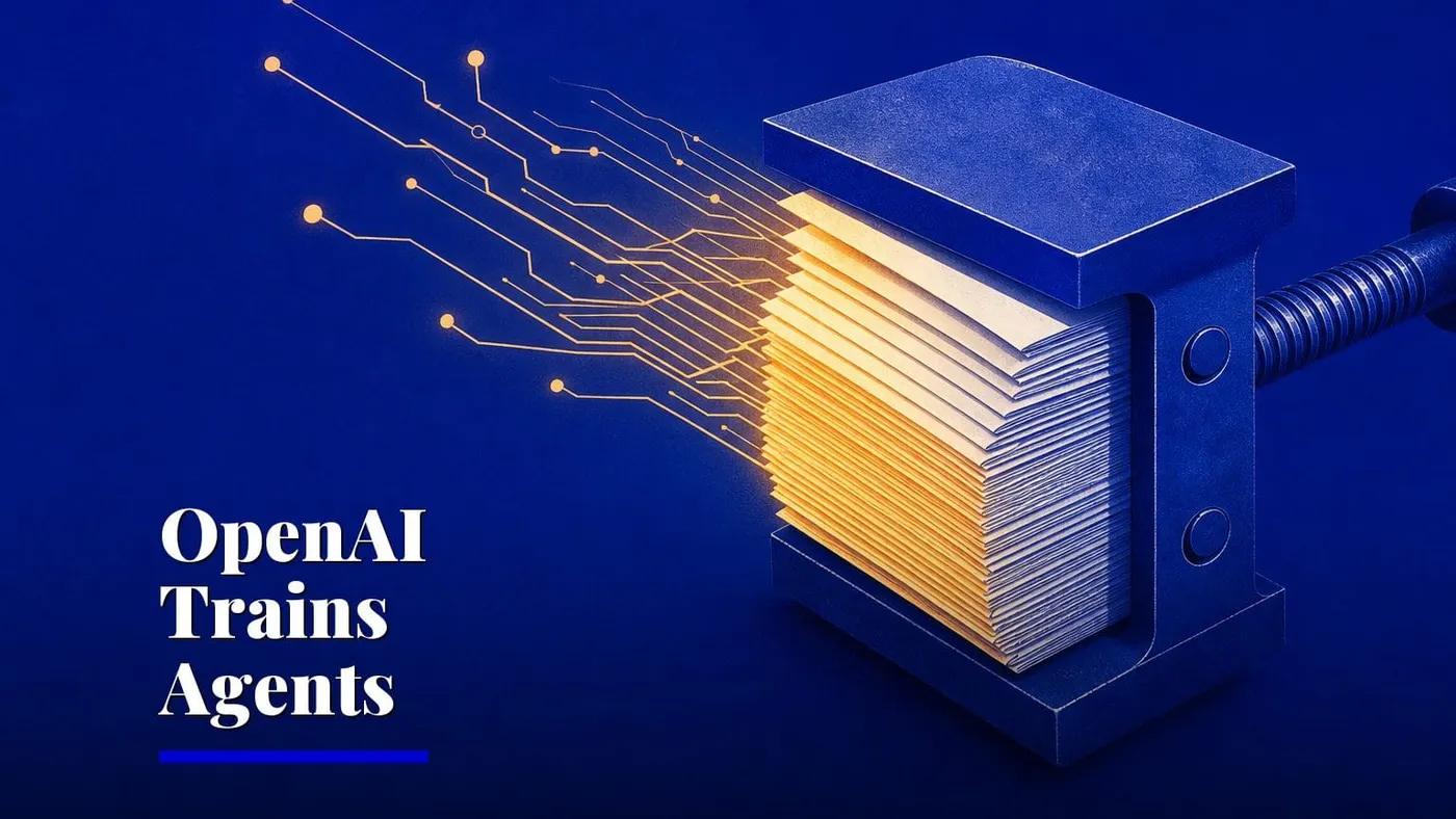 OpenAI trains AI agents on Ironclad contracts — AI and technology illustration