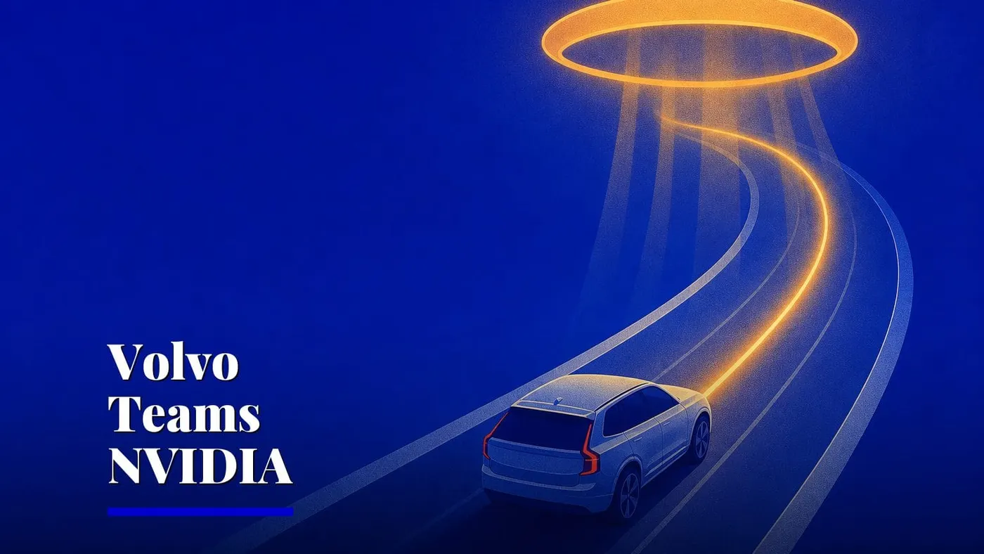 Volvo and NVIDIA expand automated driving partnership — AI and technology illustration