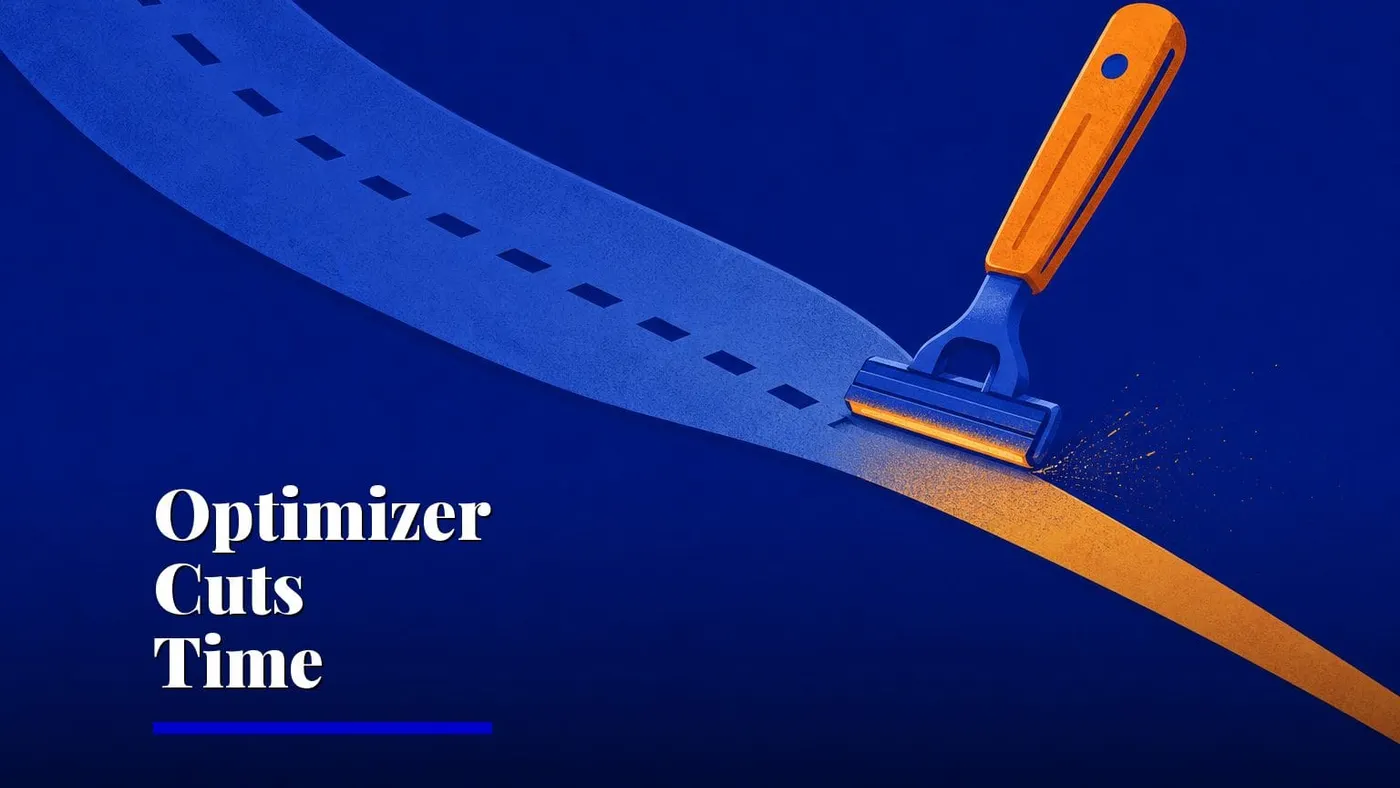 Dobb optimizer cuts GPU training call time from 124ms to 9ms — AI and technology illustration