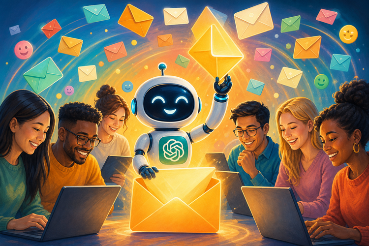 Playful AI email tone lifts positivity in 16,880-email field study