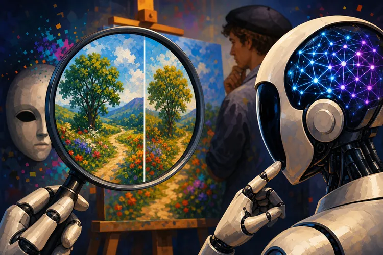 Text-prompted visual similarity metric exposes AI blind spot