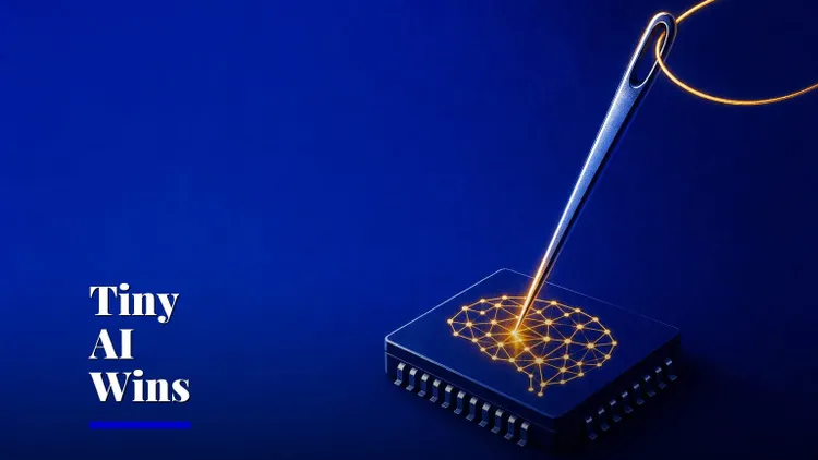 Needle: 8 MB AI model runs on phones and microcontrollers — AI and technology illustration