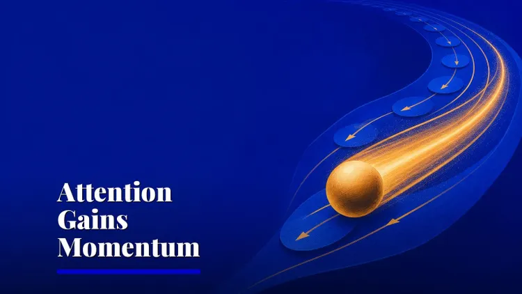 Transformer attention gets momentum from Hamiltonian dynamics — AI and technology illustration