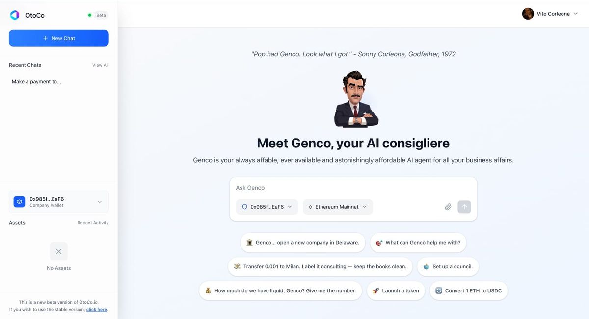OtoCo introduces Genco: the world's first AI consigliere