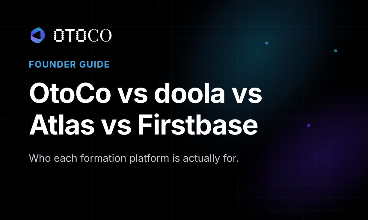 OtoCo vs doola vs Stripe Atlas vs Firstbase (2026)