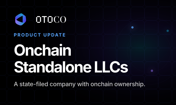 OtoCo card: Onchain Standalone LLCs