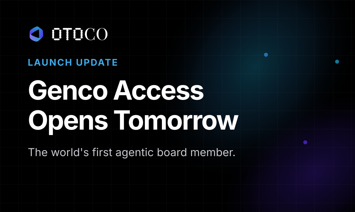Genco Access Opens Tomorrow