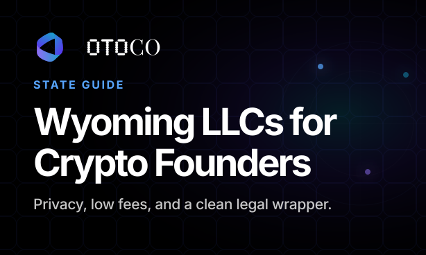OtoCo card: Wyoming LLCs for Crypto Founders
