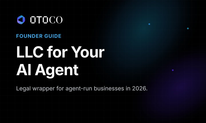 How to form an LLC for your AI agent — OtoCo guide cover