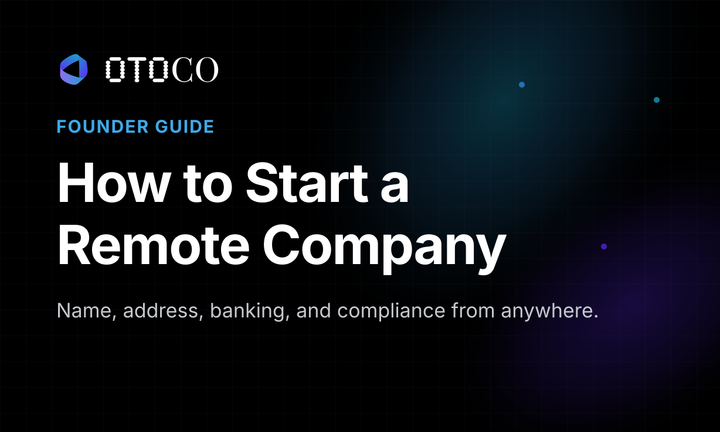 How to start a remote US company — OtoCo founder guide cover