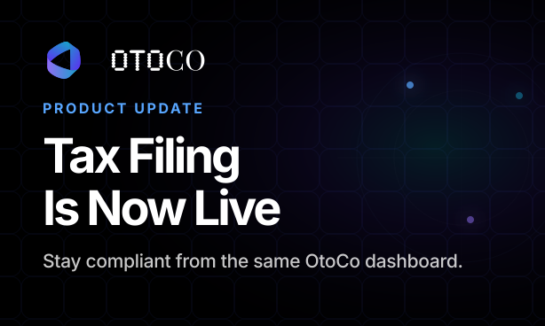 OtoCo card: Tax Filing Is Now Live