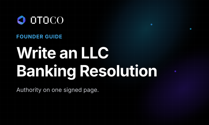 How to Write an LLC Banking Resolution (2026 Guide)