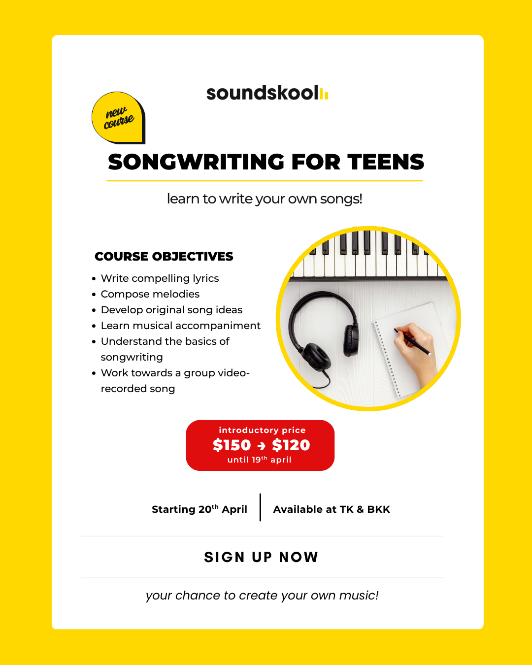 Introducing Our New Songwriting Course for Teens
