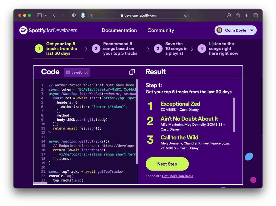 Just a lovely little docs experience from Spotify