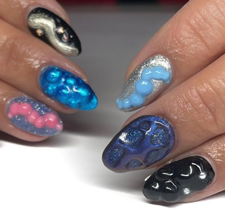 3d texture nails