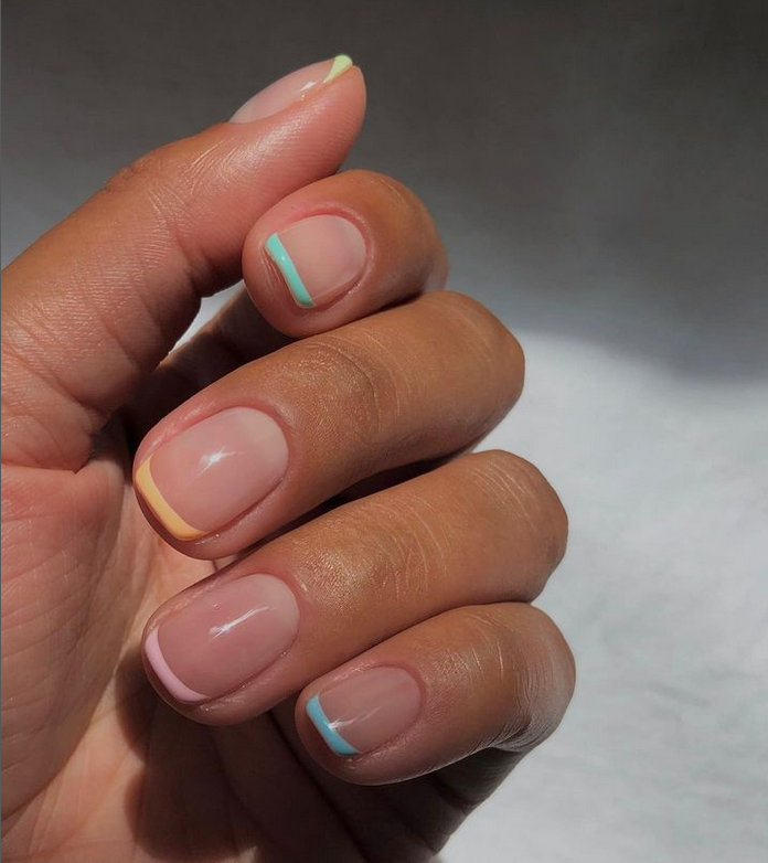 Colorful French Nails