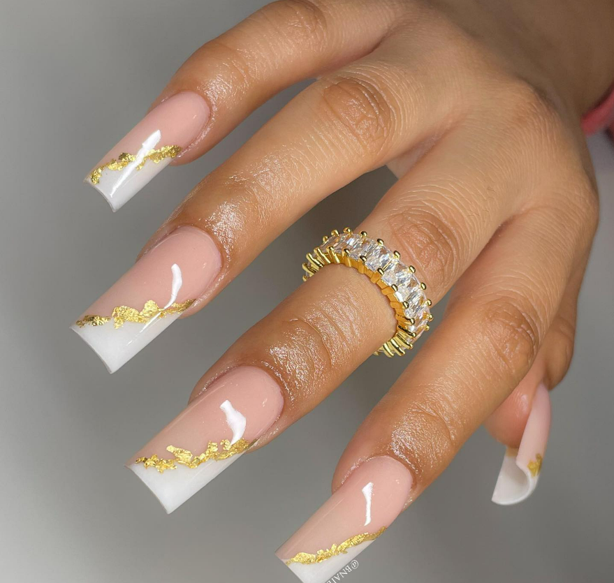 Gold Foil Nails