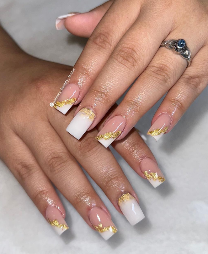 Gold Foil Nails