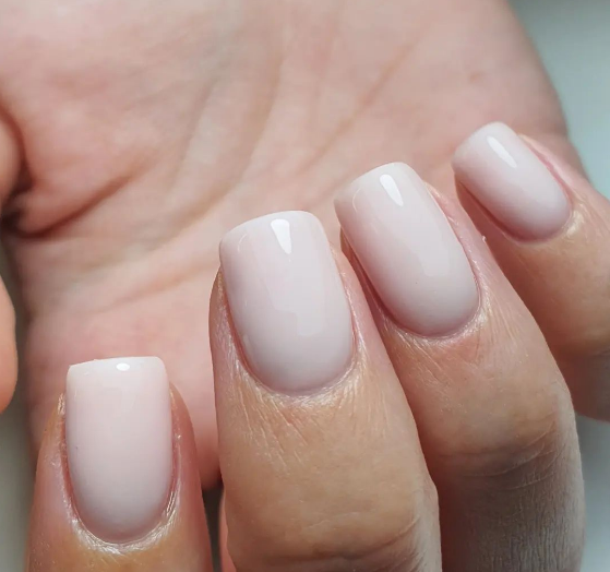 Milky White Nails