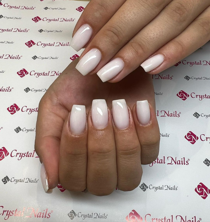 Milky White Nails