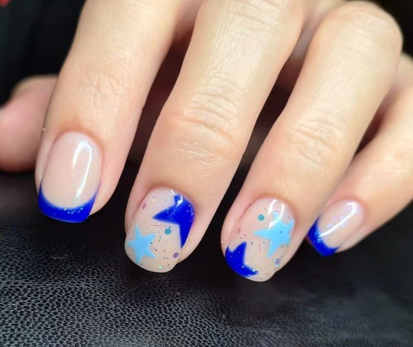 Negative space nail art