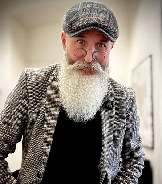 Full beard with mustache