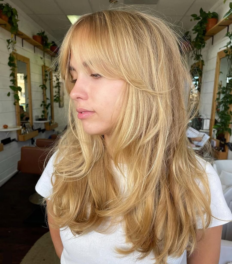 Honey blonde hair