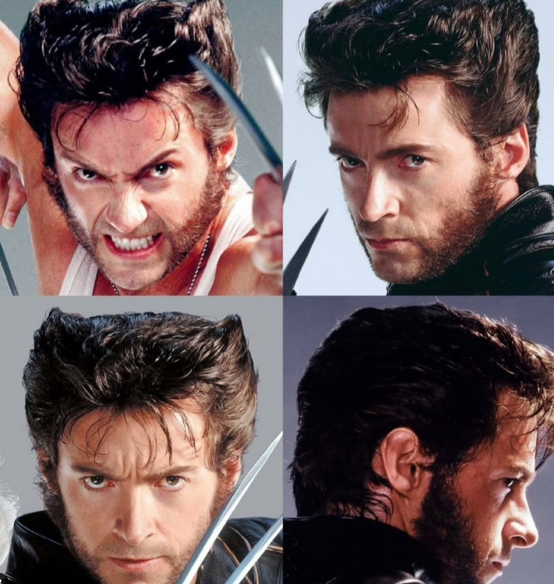 Hugh Jackman with muttonchop sideburns
