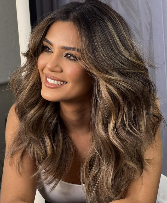 Smoky bronze hair color